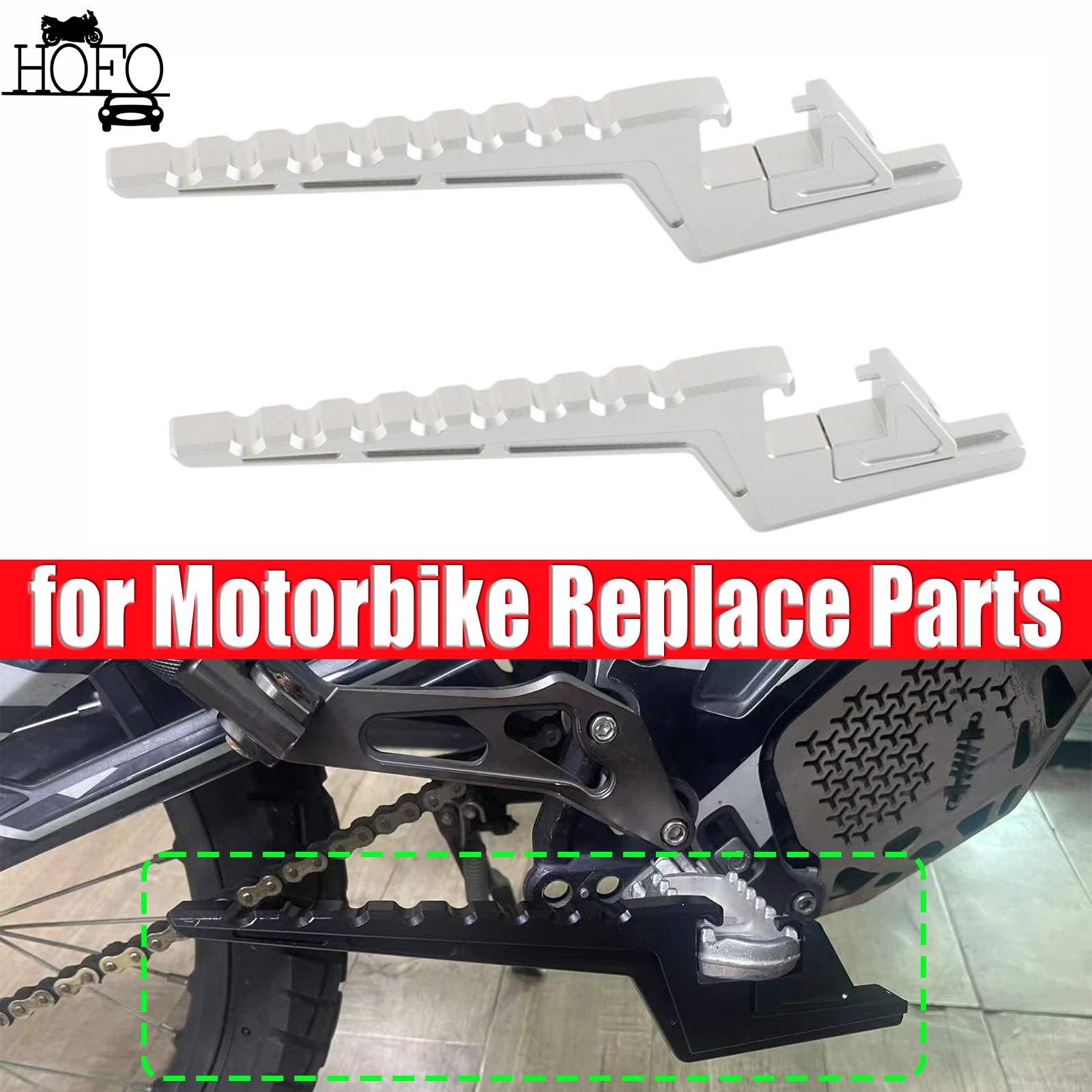 

Motorcycle Passenger Foot Pegs Extension Bracket Modification Passenger Footpegs Footrest for Motorbike Replace Parts