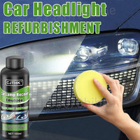 Car Headlight Restoration Polishing Kits Headlamp Scratch Remover Repair Cleaning Paste Remove Oxidation Headlight Polish Liquid