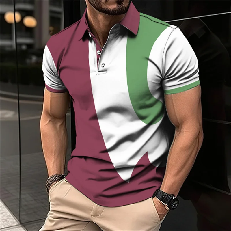 Polo de rua Hip Hop personalizado masculino, roupas da moda, respirável, negócios, lazer, moda, verão, novo