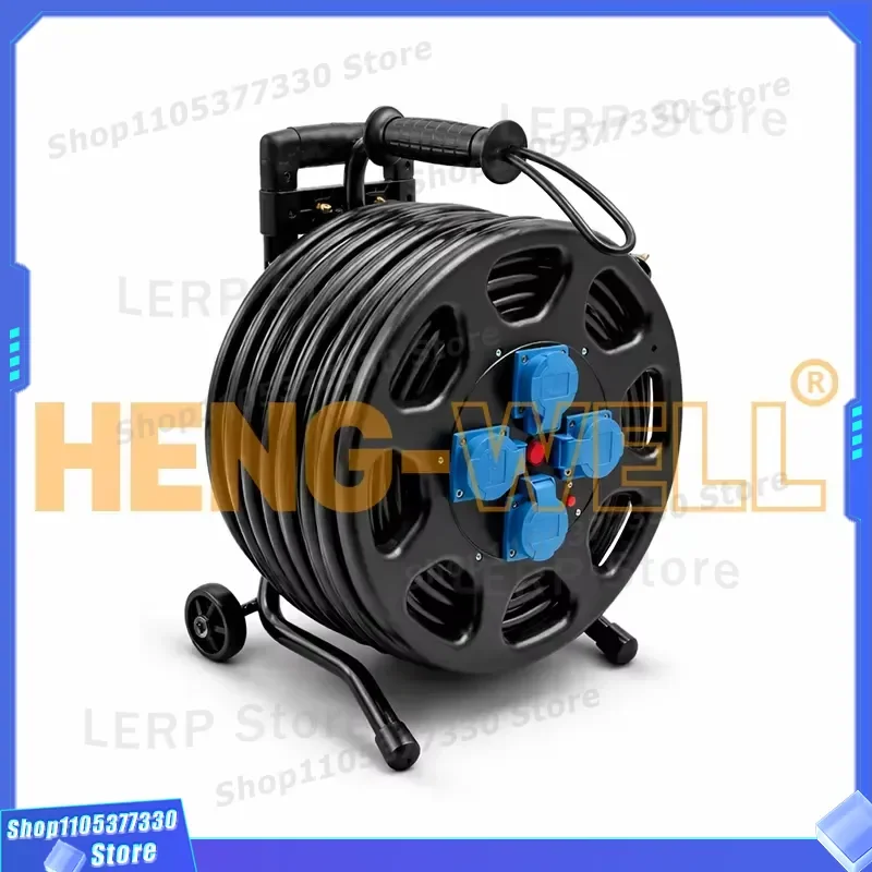 50m Heavy Duty Extension Lead 16A 250V EU Plug Portable Power Cable Reel for Outdoor Industrial Use High Quality Electrical