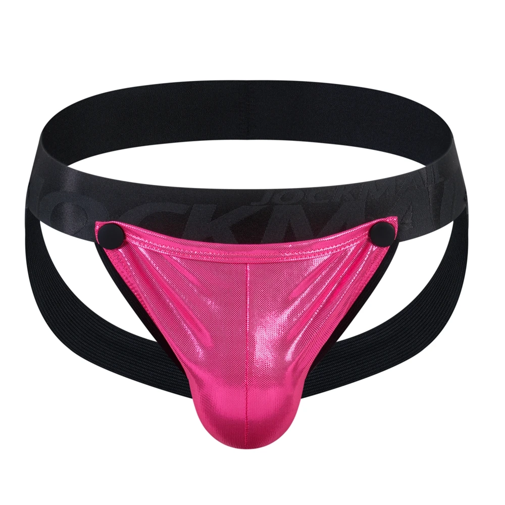 Men PU Faux Leather Jockstrap Harness Men Bondage Fetish Gay Hombre Stage Nighclubwear Sexual Underwear Removable Penis Pouch