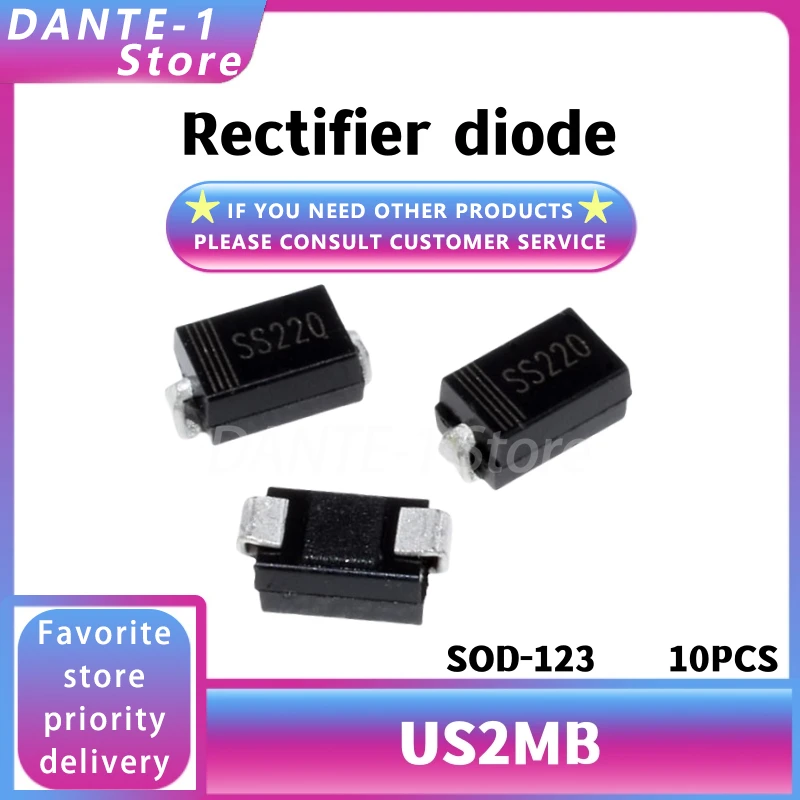 SMD ultra fast recovery rectifier diode US2M US3M SMB 2A 3A 1000V DO-214AA