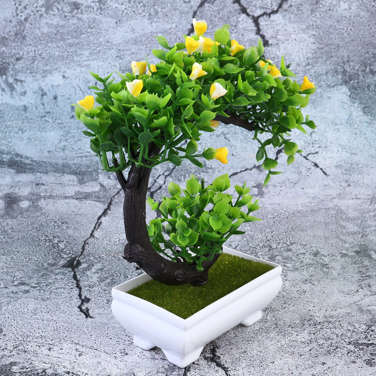 

2pcs Artificial Bonsai Decor Plastic Tree For Home Hotel Office Coffee Table Fake Plants Indoor Garden Ornament