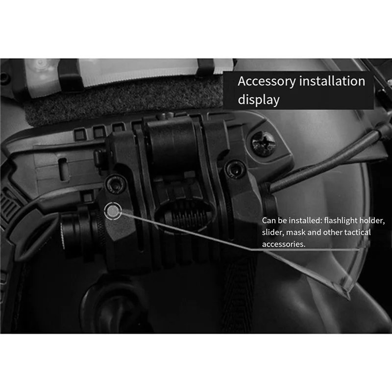 BTLIFE-12X For FAST Helmet Rail Accessories Multifunctional DIY For CS Protective Gear Arc Portable Helmet Rail Accessories, C1