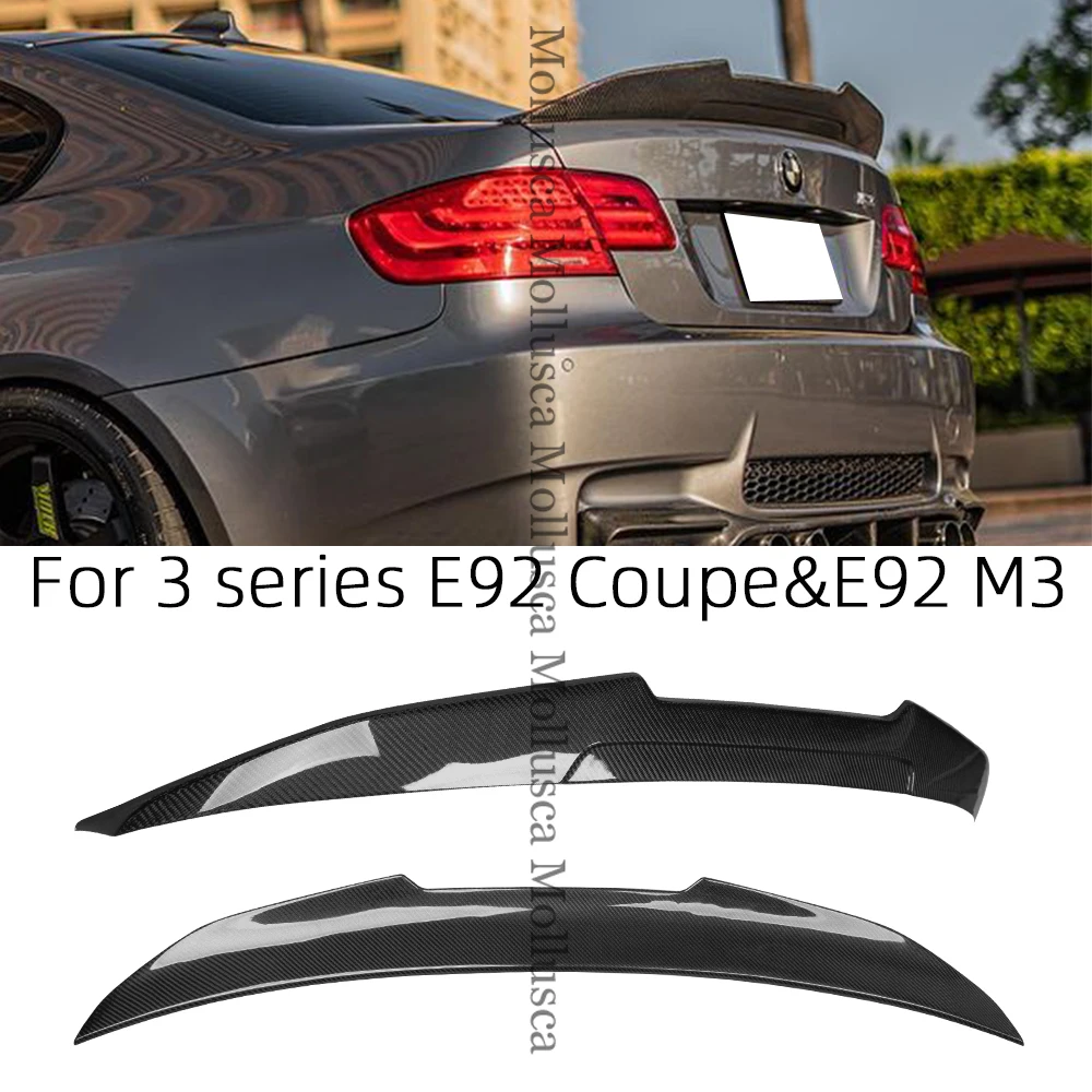 For BMW 3 Series E92&E92 M3 Coupe P/PSM/CS/M4 Style Carbon fiber Rear Spoiler Trunk wing 2005-2013