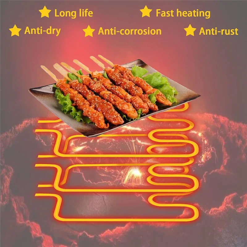 

A88E-1500 Watt Heating Kit With Adjustable Thermostat Cord Controller For Master Built Smokers US Plug