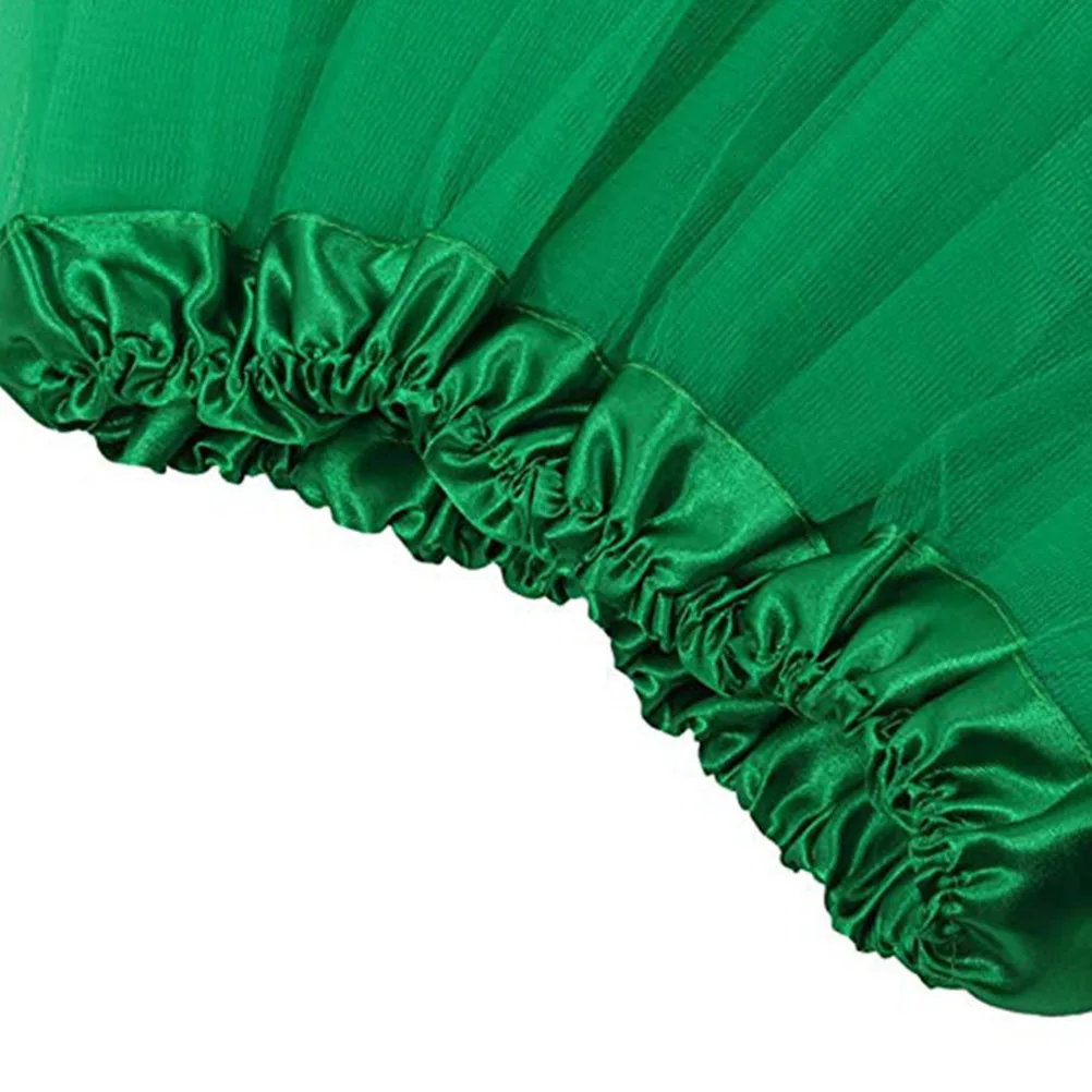 

3PCS Stylish Festival Costume Clothes Creative Mesh Skirt Gloves Necklace Set Party Dress Up Accessory for Adults (Solid Color)