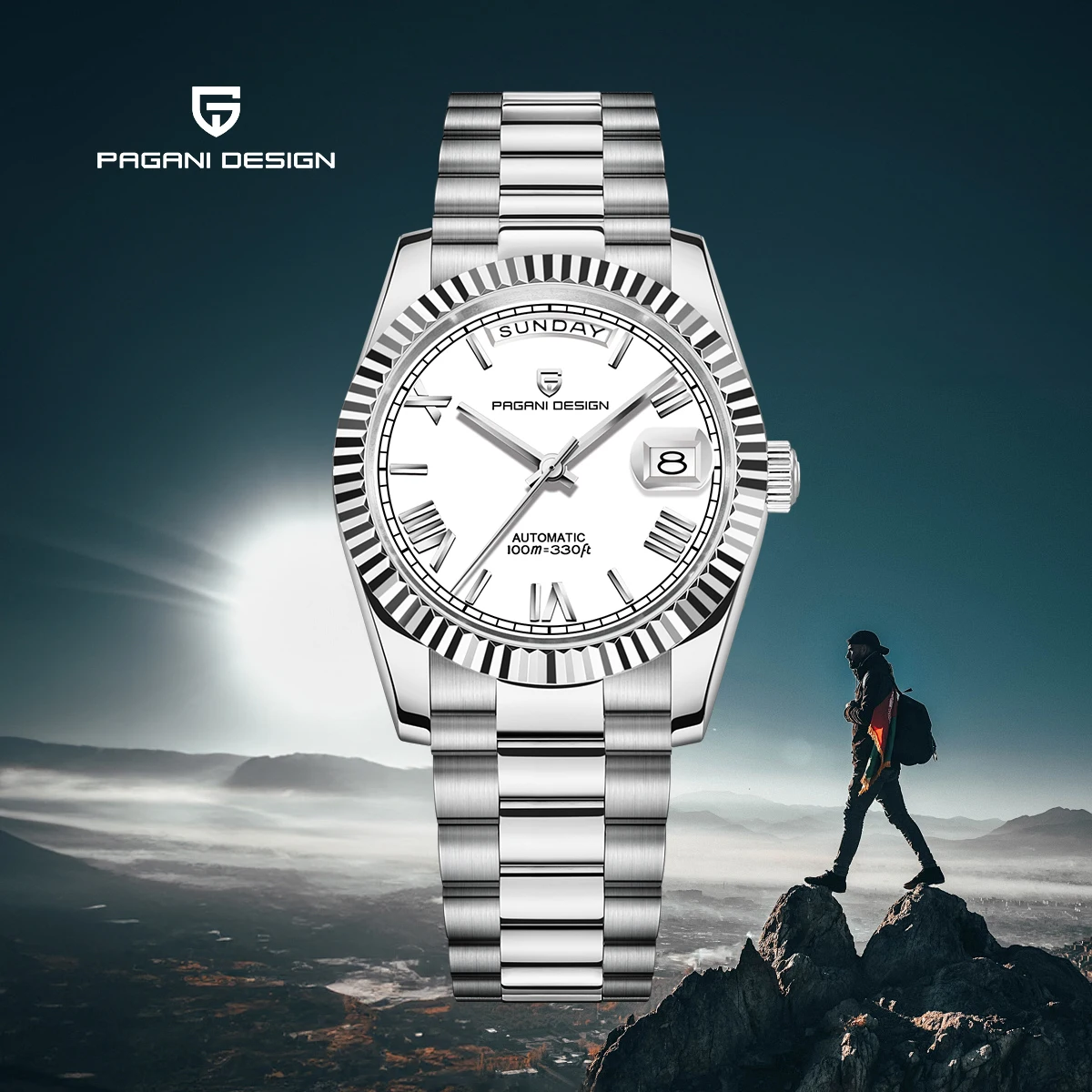 PAGANI DESIGN New DD36 Mens Watches White Luxury Automatic Watch For Men Mechanical Wristwatch AR Sapphire Waterproof Clock Gift