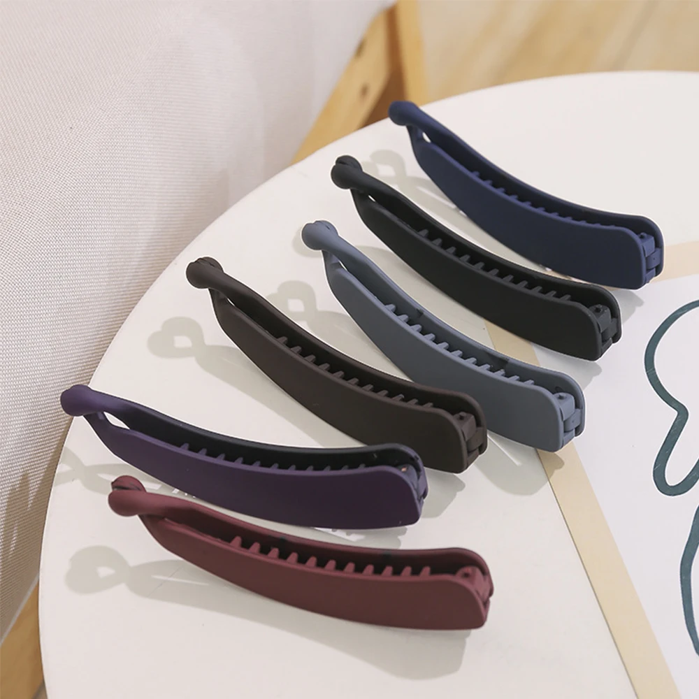 

Hairpins Hair Accessories Solid Color Women Ponytail Holder Banana Clip Hair Claws Hair Clips