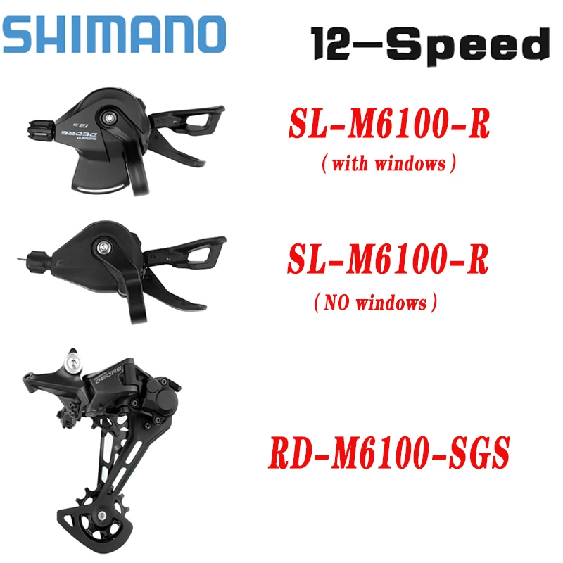 SHIMANO DEORE M6100 12S Groupset SL M6100 SHIFT LEVER RD M6100 SGS REAR DERAILLEUR 12 Speed 12V SHIFTER SWTICH Basic M7100 M8100