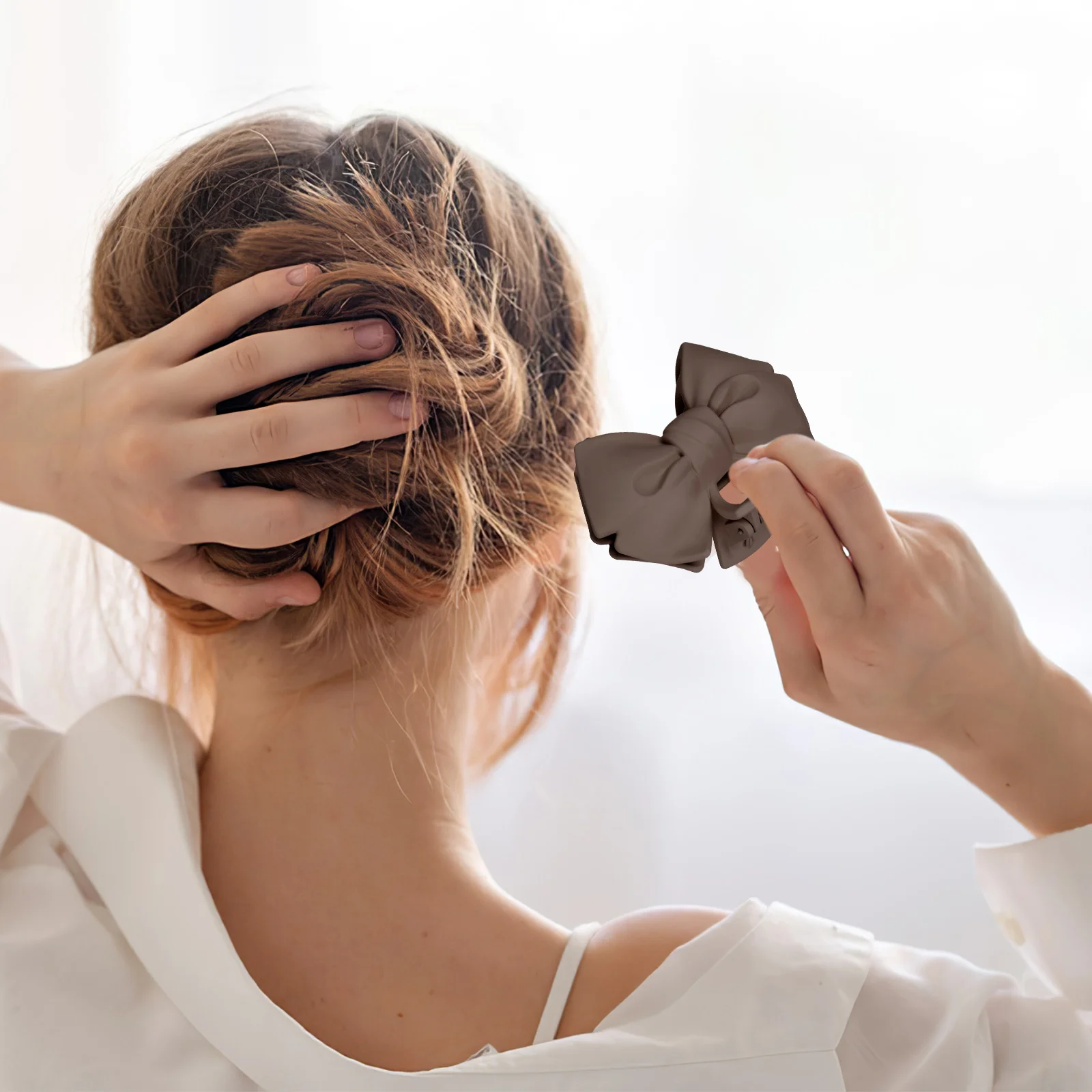 

6 шт., заколки для волос с бантом для женщин, прочные пластиковые зажимы для волос, толстые держатели для волос, заколки в форме банта, банты для женщин