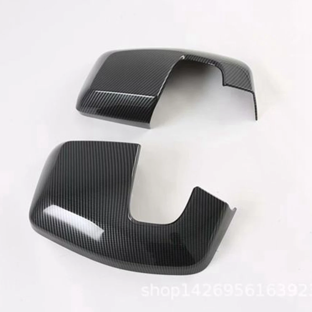 Car Carbon Rear View Rearview Side Glass Mirror Cover Trim Side Mirror Caps for Ford Transit 2017 Tourneo Custom 2016