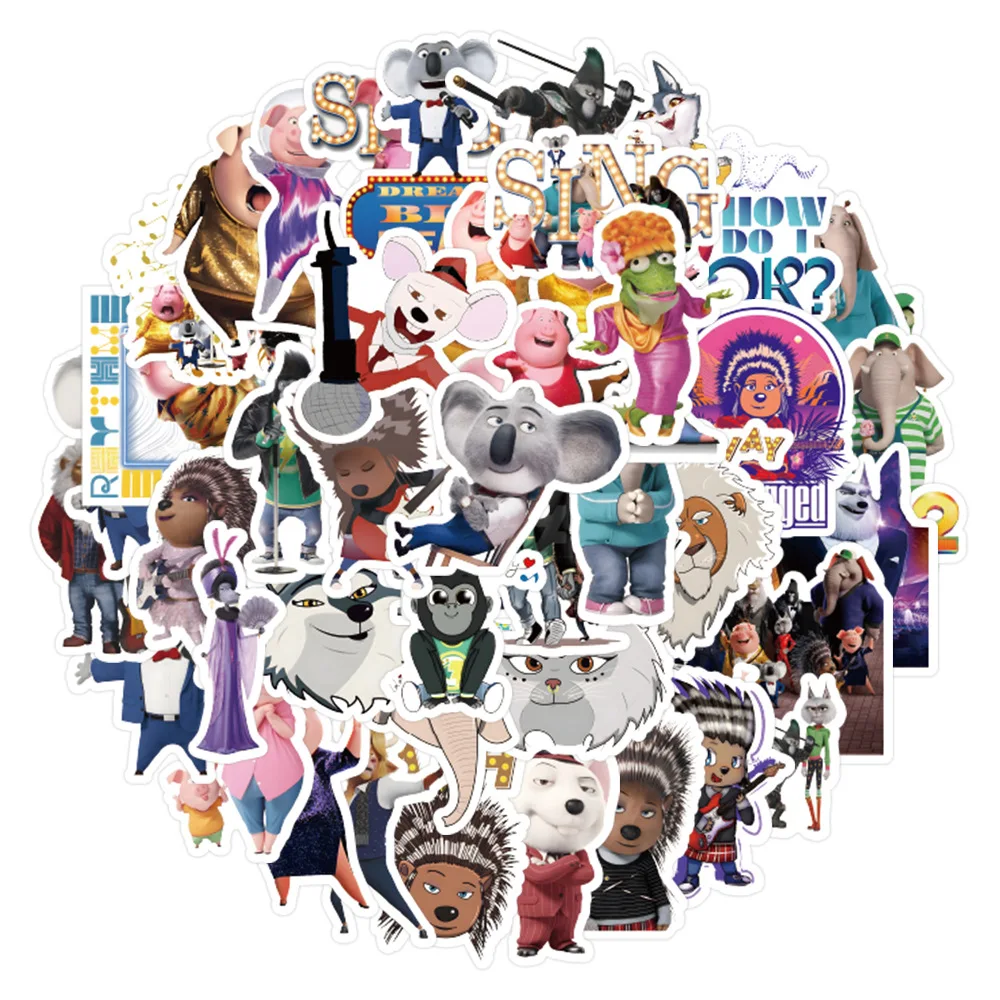 50PCS Joyful and Good Voice Stickers Cartoon Graffiti Stickers DIY Diary Phone Case Handmade Scrapbook Aesthetic Stickers