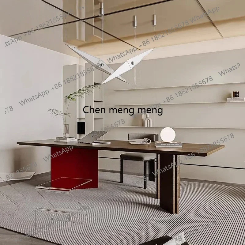 01A Italian style minimalist designer high end learning desk Computer desk office desks and workstations Table pliante office ta
