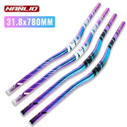 Nanlio Rise Swallow Shaped Mountain Bike Aluminum Alloy bicycle handlebar 31.8*780MM MTB bike parts Steering Wheel For Bicycle