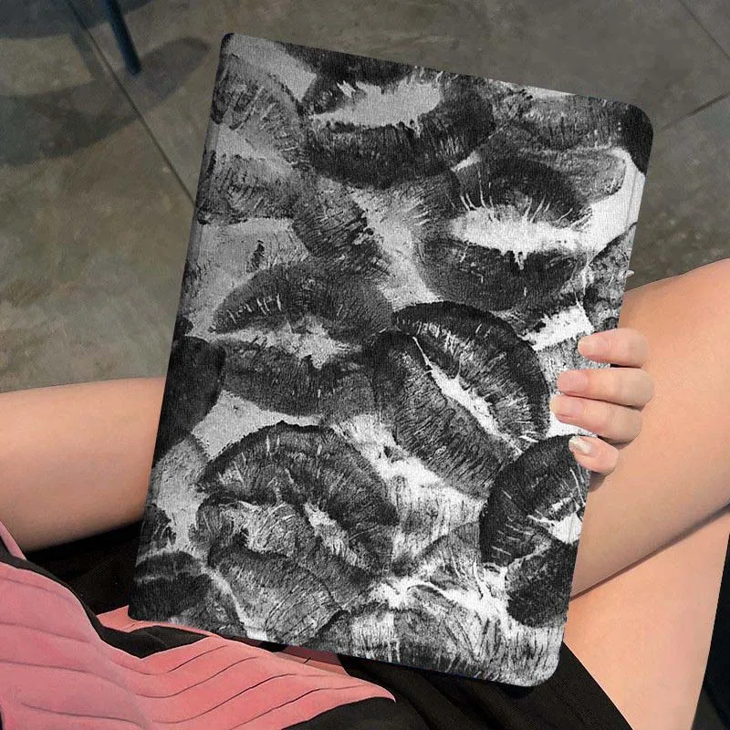 ريترو ليوبارد طباعة الشفاه ل Vivo IQOO Pad Pad2 Pad3 Pad5 Air SE Pro 11 11.5 12.1 12.3 13 بوصة غطاء قابل للطي اللوحي #3