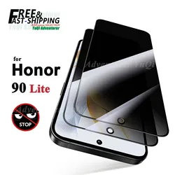 Anti Spy Screen Protector For Honor 90 Lite Privacy Tempered Glass 9H Anti Peep Scratch High Aluminum