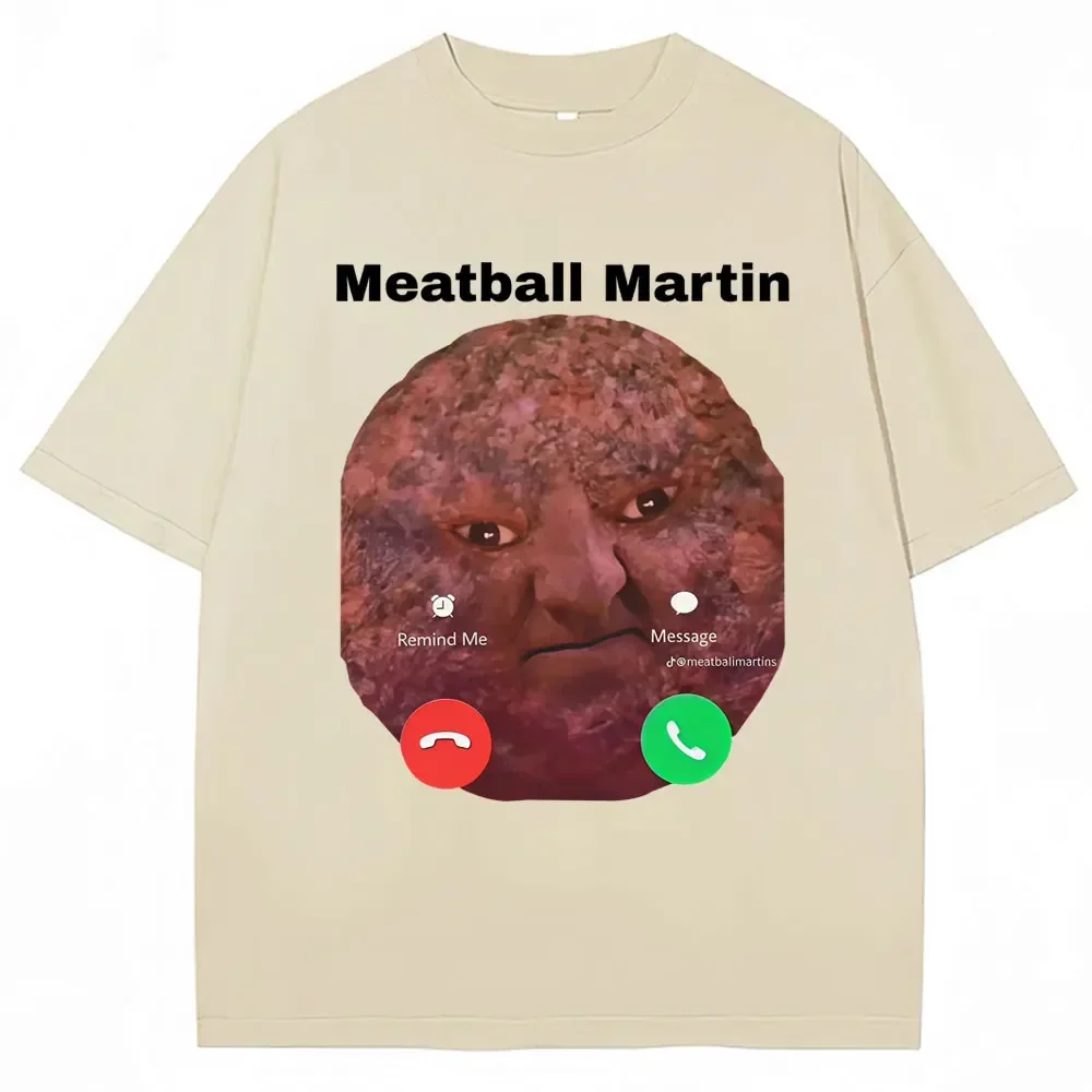 Camiseta divertida de albóndigas Martin voor dames camisa informeel Retro humor invest Unisex de gran MohamedTop transpirable con