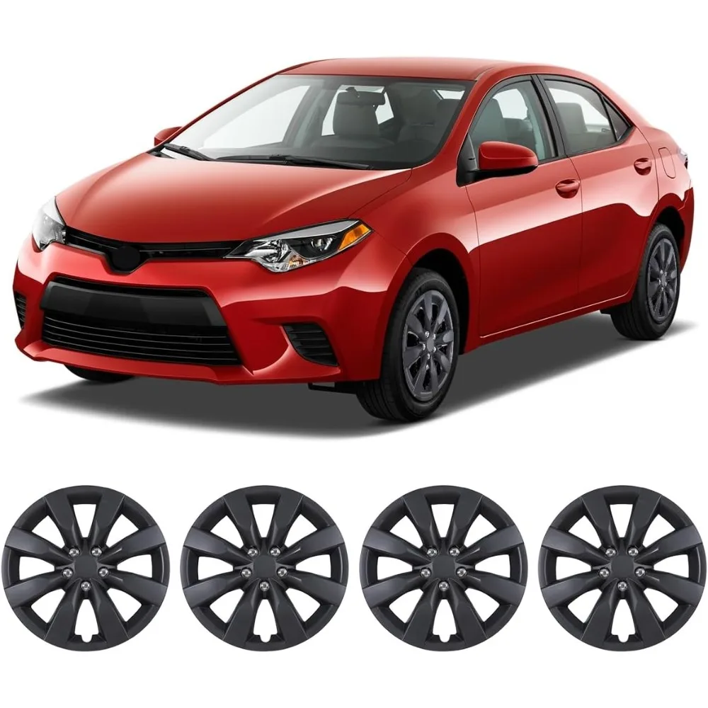 

16 Inch Hubcaps Fit for 2009-2019 Toyota Corolla, Wheels Rim Cover Replacement Compatible with Toyota Corolla 16'' Steel Wheels