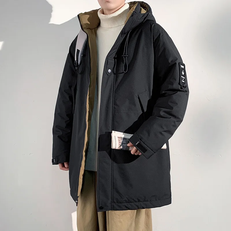 

Parkas Winter Thick Fleece Cargo New Jackets Medium and Long Styles Men's Pure Cotton Coats Winter Thickened Warm Male Clothes