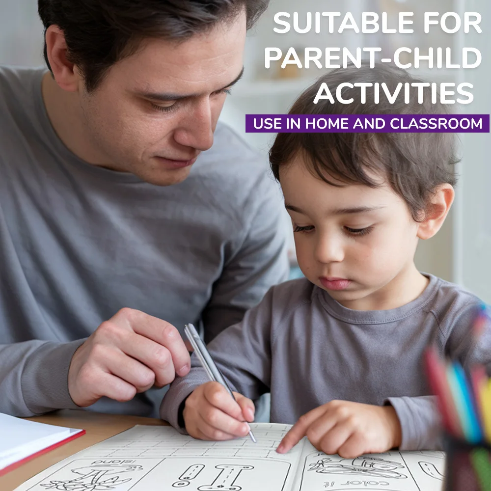 Alphabet Preschool Color Children's Preschool Writing Drawing Workbook English  Calligraphy Pen Control Training Copybook