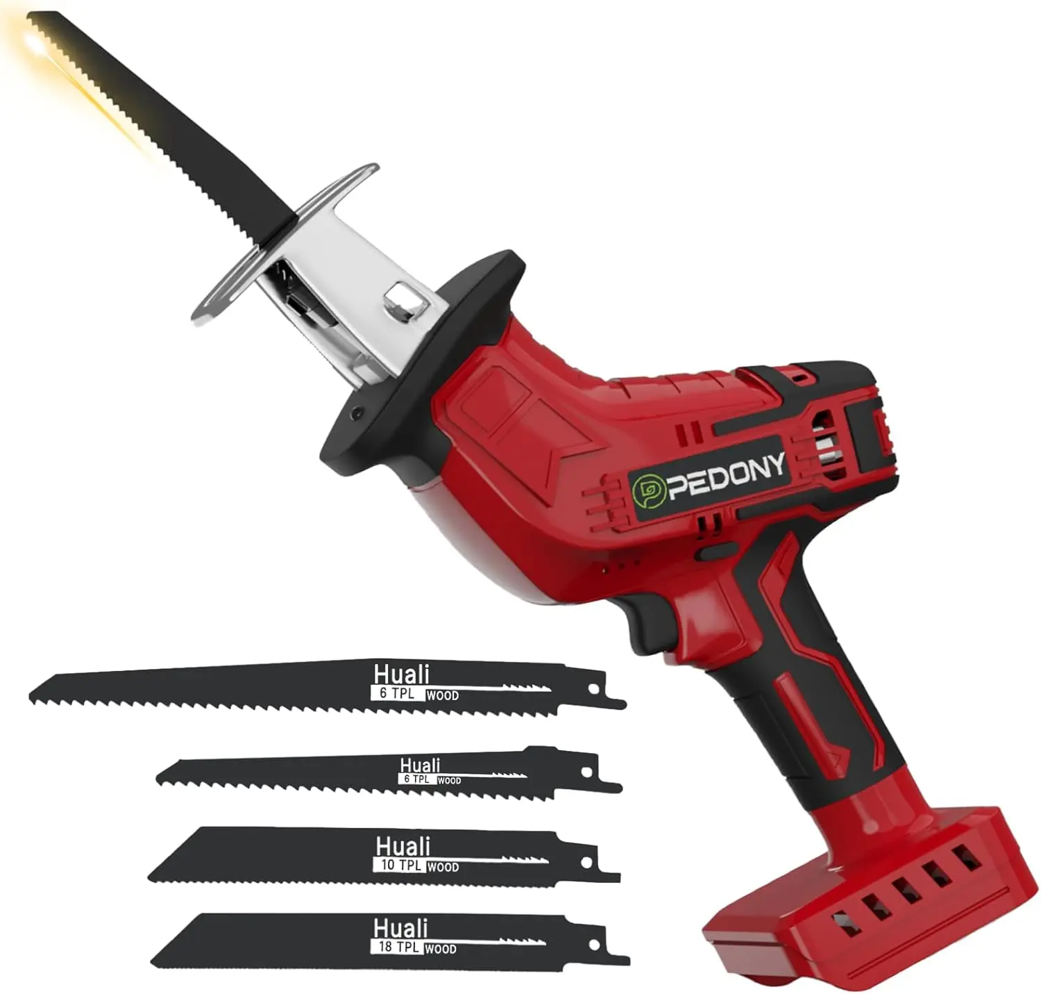 

Cordless Reciprocating Saw for Milwaukee 18V Battery Powerful Reciprocating Saw, 4 Saw Blades, Variable Speed 3000 SPM for Wood/