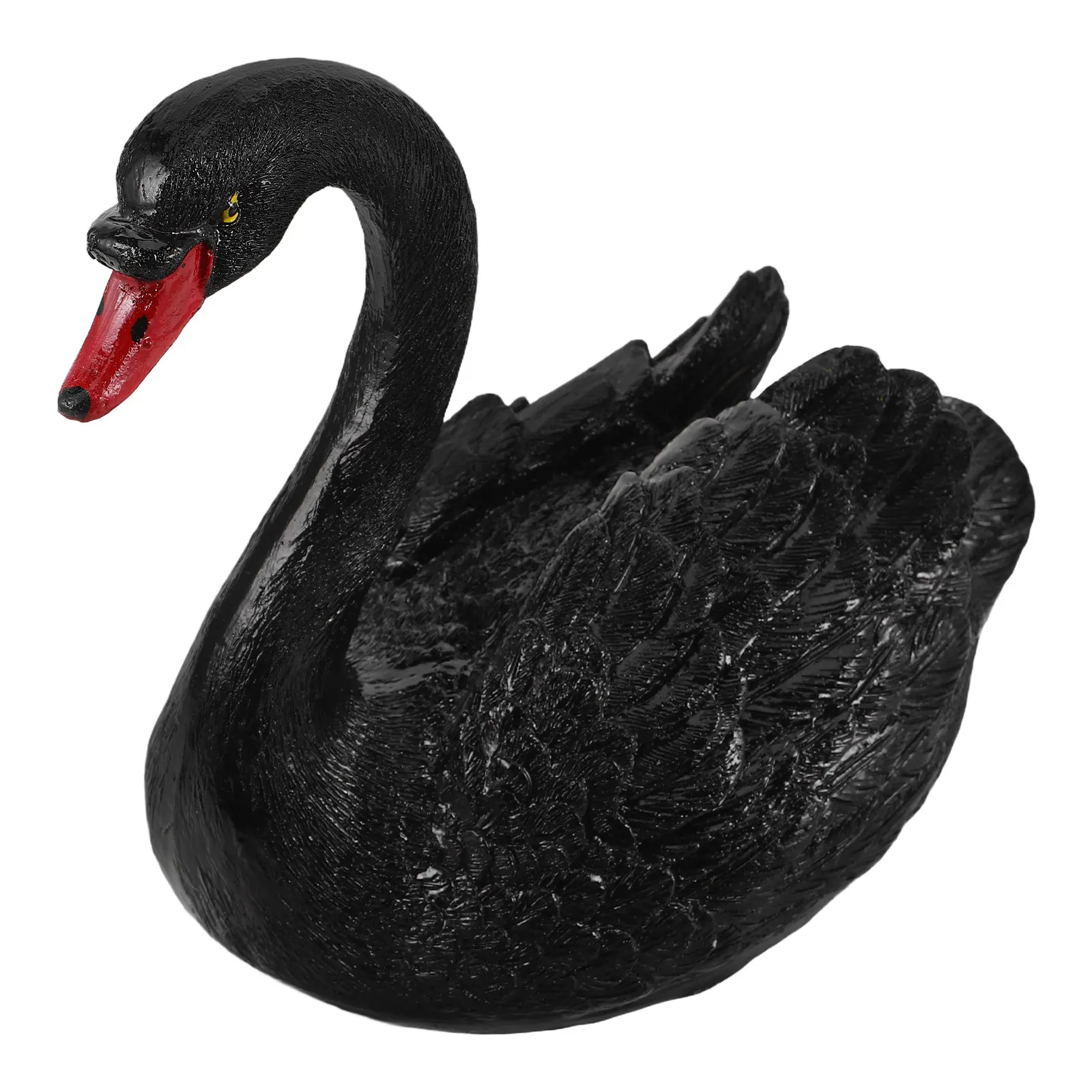 

Плавающая скульптура лебедя для сада и пруда, пластиковая статуя лебедя, элегантное украшение для двора, водный фонтан-орнамент