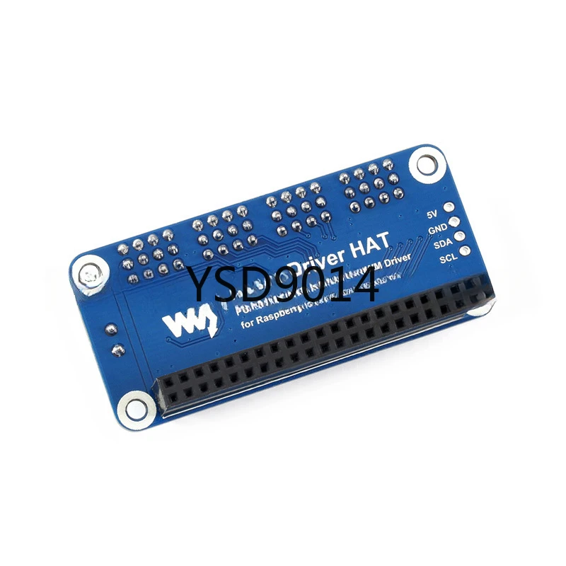 Servo Driver Board 16-way 12-bit resolution (4096 levels) I2C interface, straight pin version