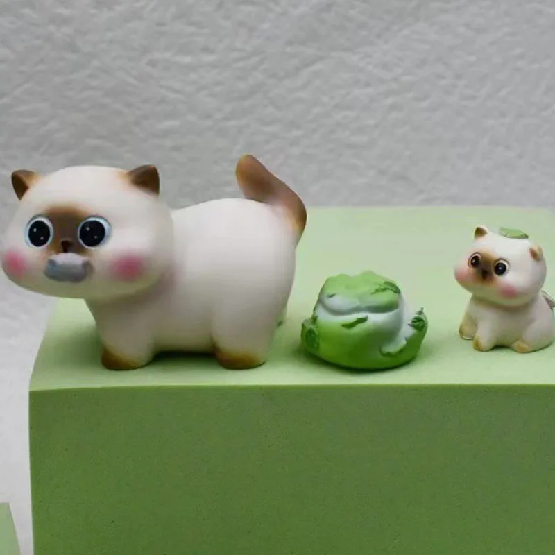 Boîte aveugle tendance Kawaii Douding Little Siam, série quotidienne, poupée de jeu, chat, jouet, modèle d'ornements, cadeau pour enfants