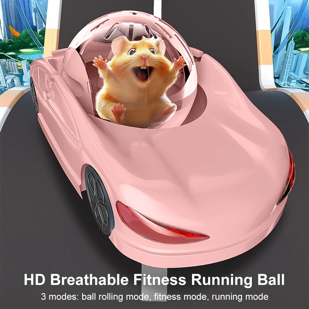 Pelota para correr para hámster, mejora la fuerza muscular, coche de juguete rodante, rueda de ejercicio, rueda de Fitness, vehículo de juguete para hámsteres, gerbos