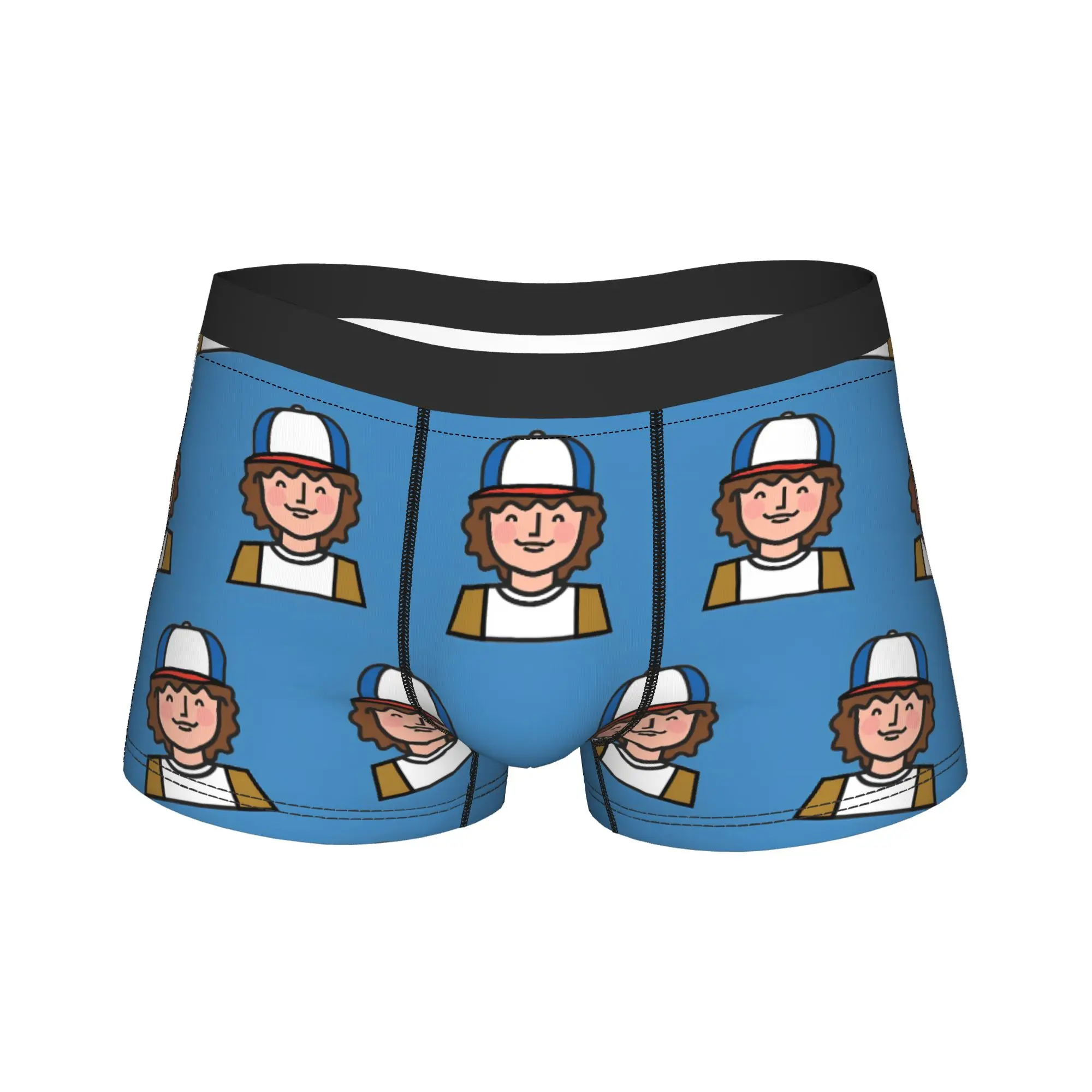 

Dustin Stranger Characters Boxershorts Pouch Underwear Hot Sale Custom Shorts Briefs Comfortable Males Panties Plus Size