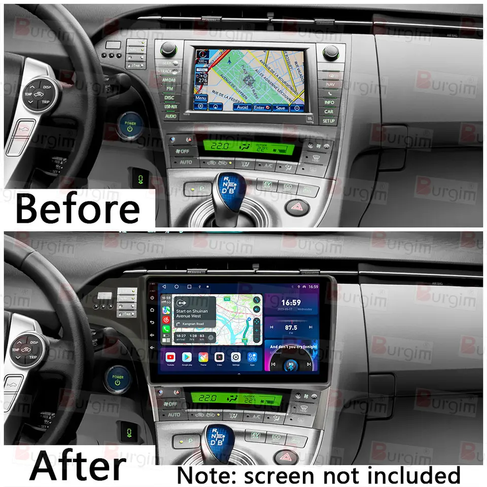Car Radio Fascias For Toyota Prius XW30 2009 - 2015 10 inch 2DIN