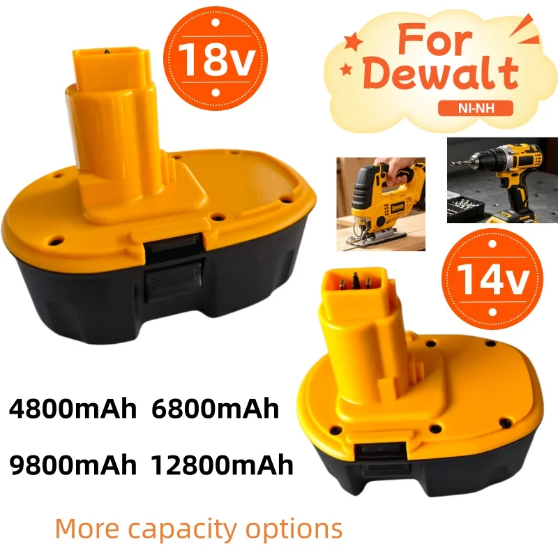 14V 18V 4800‑12800mAh Li‑ion Battery With BMS Board For Drill Impact Wrench Jigsaw Ni‑MH Replacement
