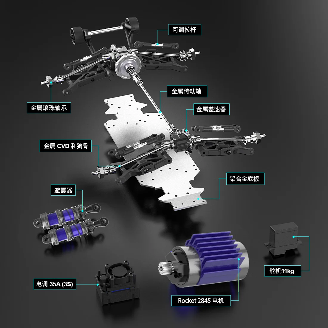 Jiusi pt14r mt14r v3 1/14 rc carro de corrida 3s bateria 4wd 80km/h motor sem escova 2.4g controle remoto de alta velocidade caminhão off-road rc