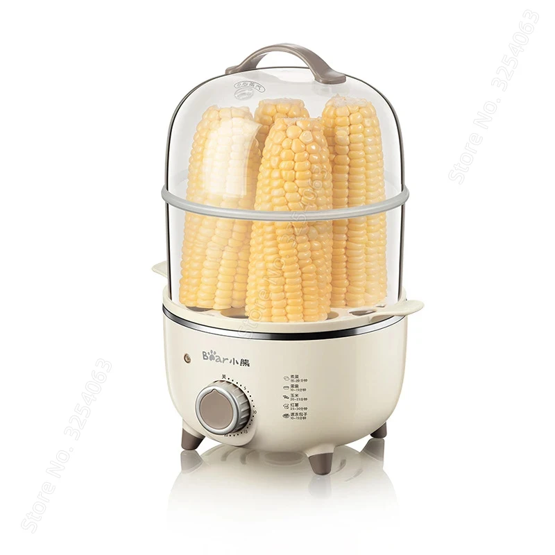 2 Layers Electric Egg Boiler Breakfast Machine Automatic Steamer Multicooker Egg Cookers Egg Custard Steaming Cooker with Timer