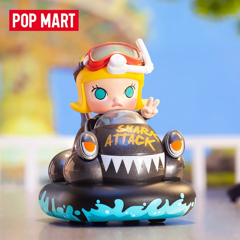 Popmart Popcar Park Bumper Car Series Labubu Molly Skullpanda Car Guess Bag Original Toys Doll Anime Figure Ornaments Gift