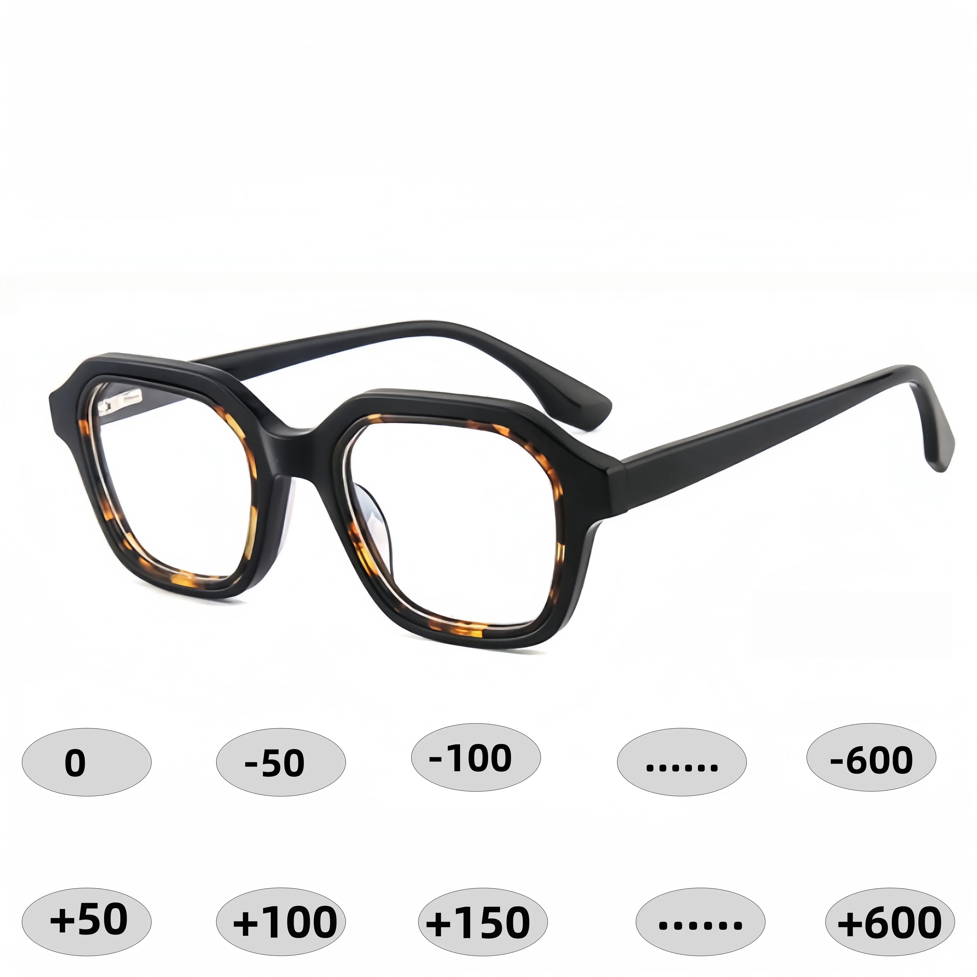 Vintage Reading Glasses Women Acetate Presbyopia Glass Retro Fashion Mens Full Rim 50 75 100 125 150 175 200 225 250