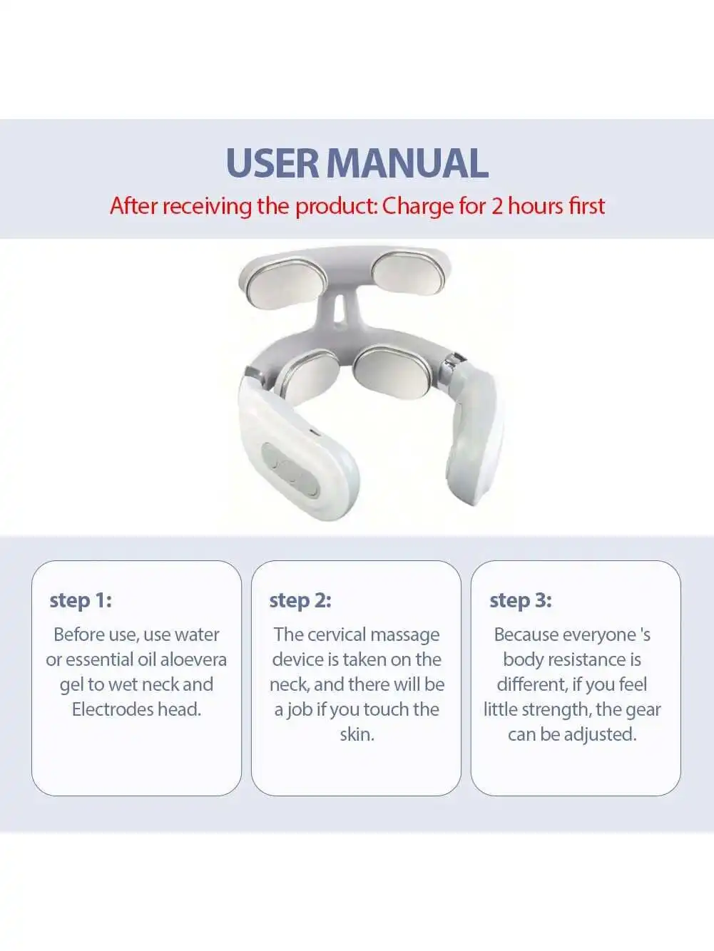 2026 1 قطعة مدلك كهربائي محمول للرقبة، مدلك عنق الرحم الذكي - تخفيف الرقبة والكتف قابل لإعادة الشحن