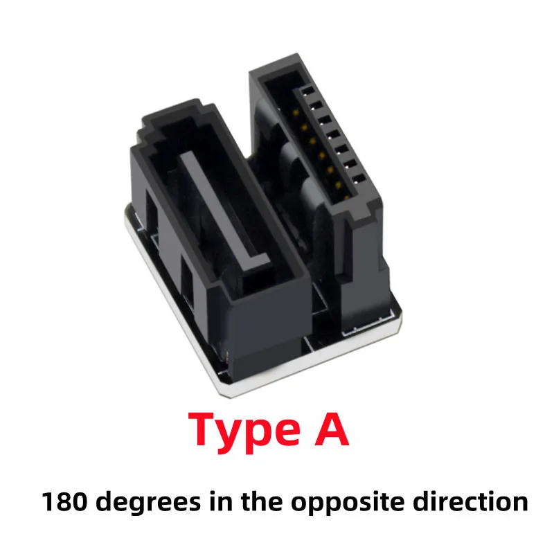 90/180 градусов угловой двухуровневый адаптер SATA 6 ГБ 7 контактов гнездо до 7 контактов штекер для настольных компьютеров материнская плата