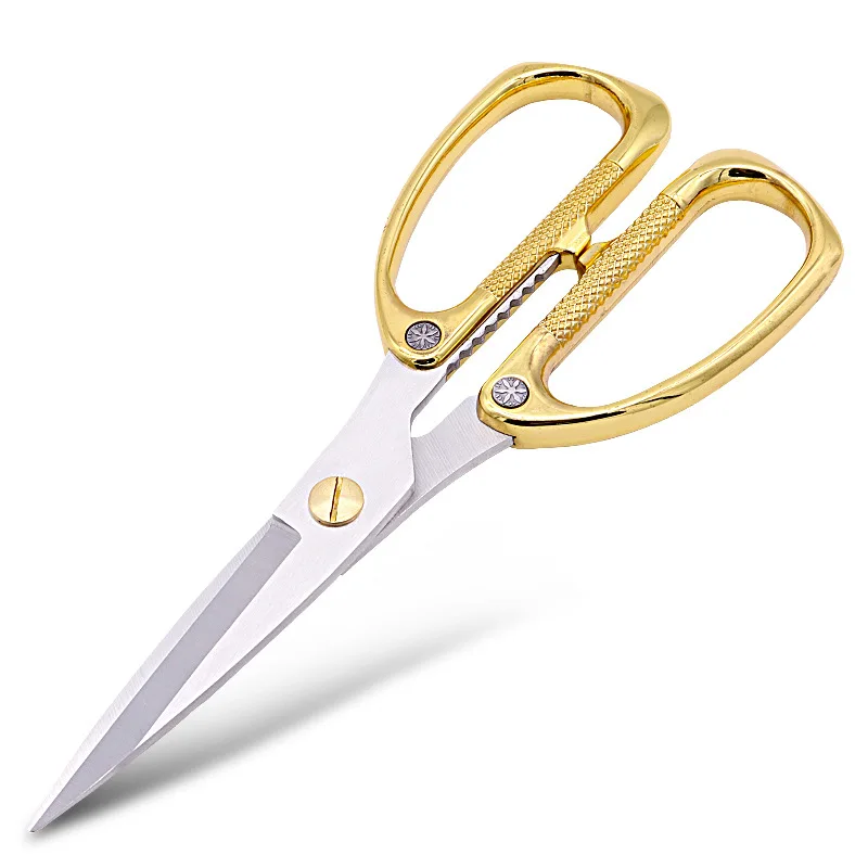 office zinc alloy handle multipurpose stainless steel ribbon-cutting household scissors