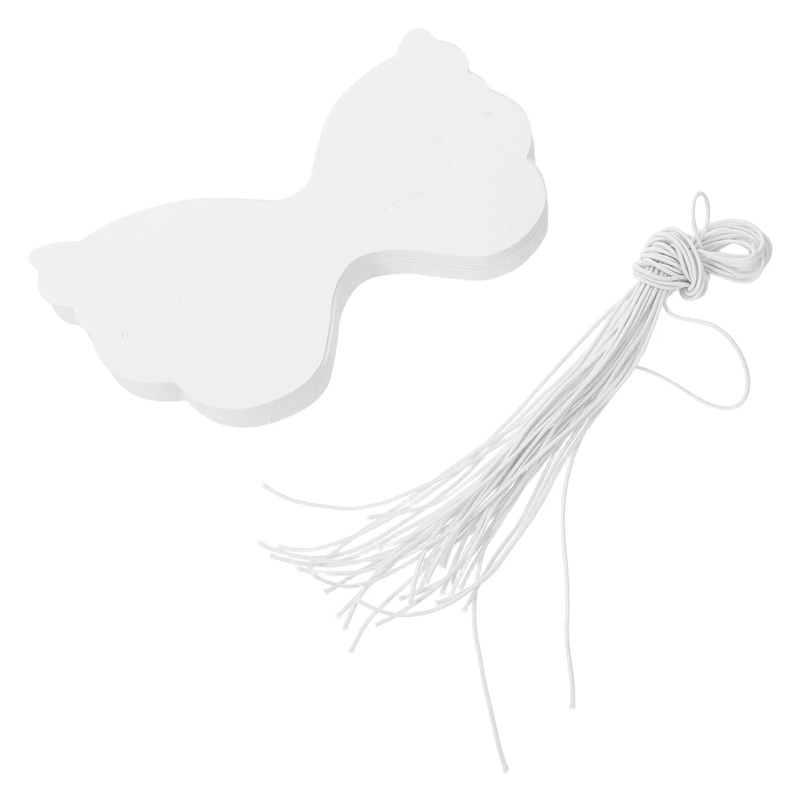 

40pcs 'S Butterfly Face Masks Plain Paper Craft Kit For Painting Coloring Diy Decorate Art Party Mask White Half