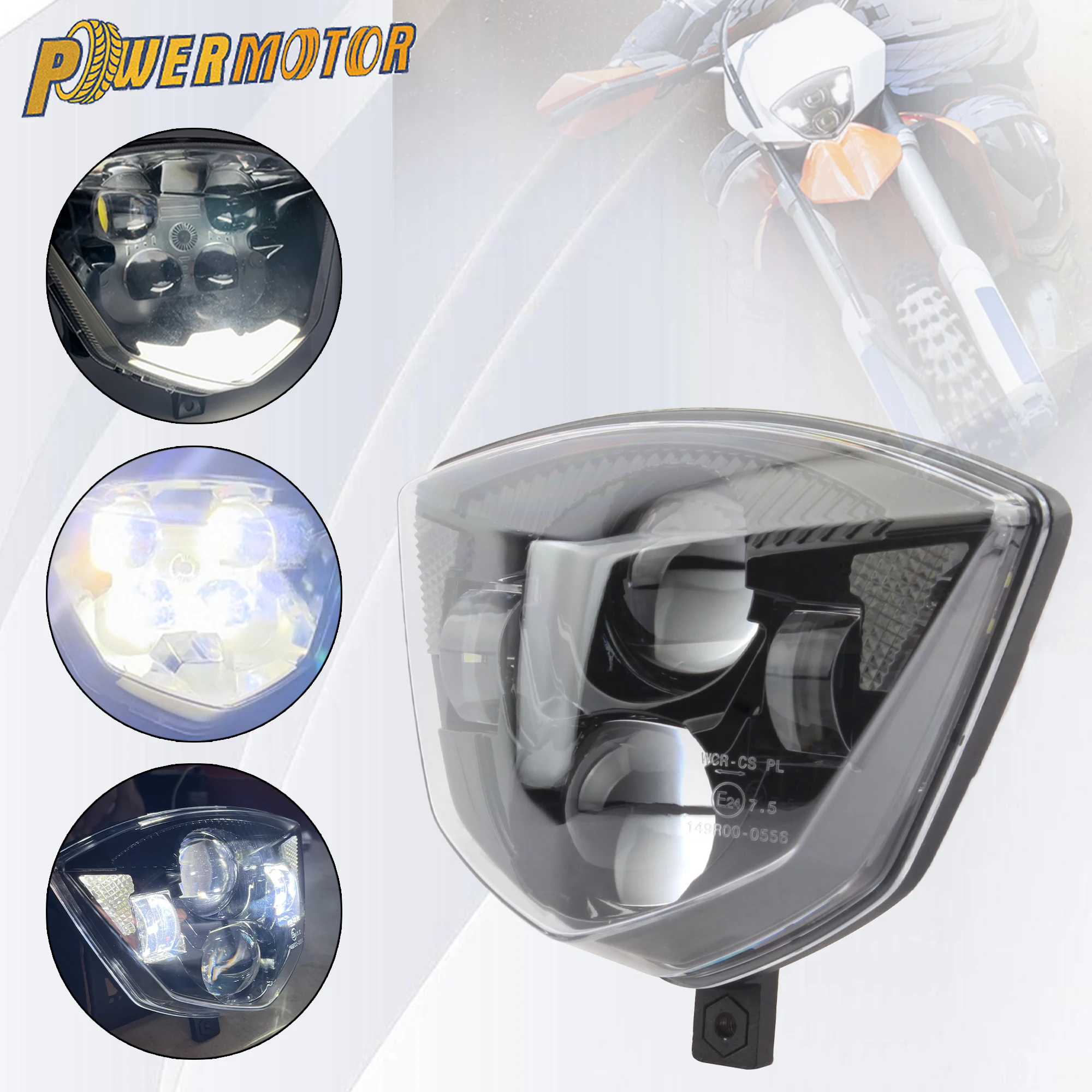 

for Gas Gas Motorcycle LED Headlight EC 250 250F 300F EX 300 350F 450F MC 450 2021-2023 Enduro DirtBike Headlamp Wick Accessorie