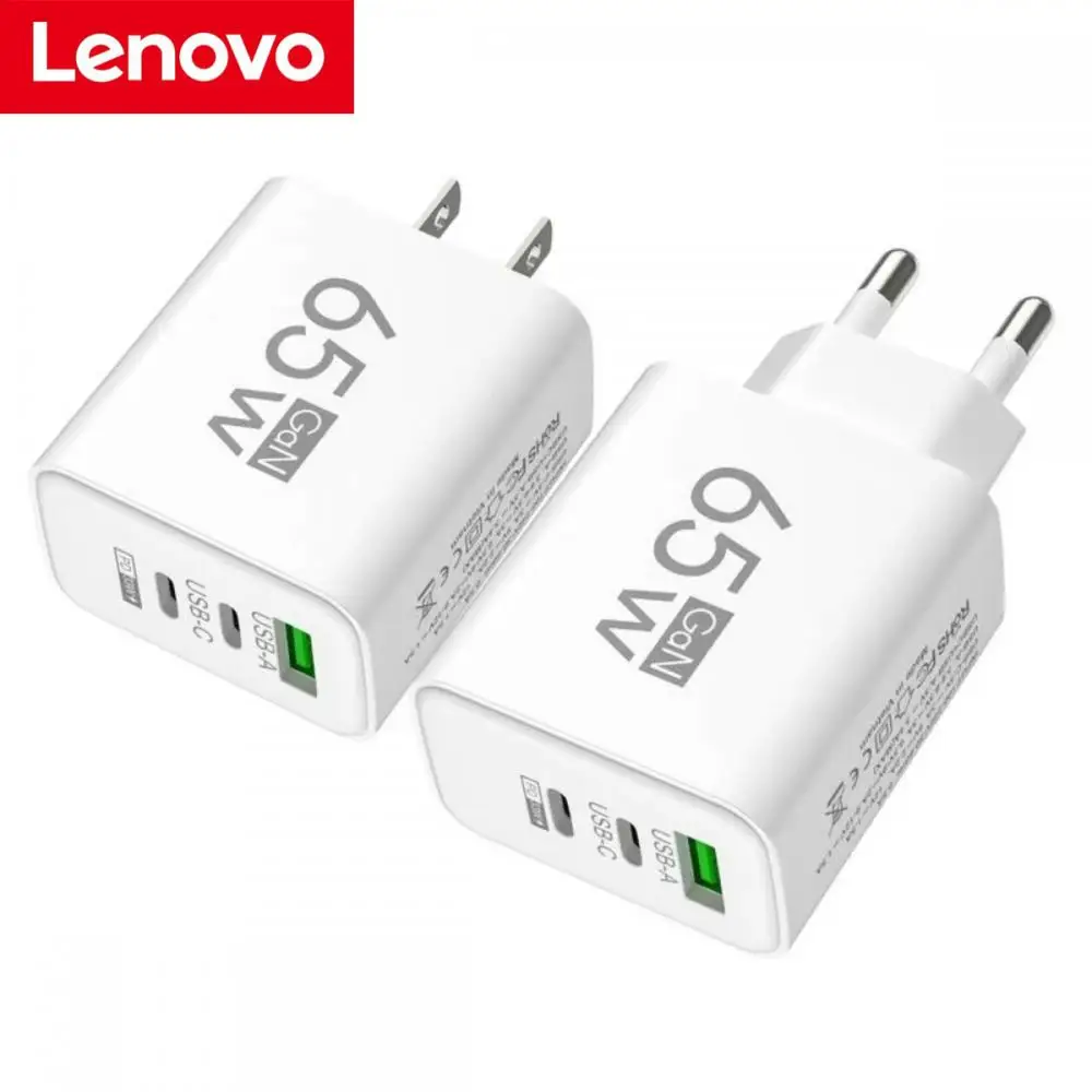 Lenovo GAN 65W PD USB Charger Type C Charger Fast Charging Power Adapter For Xiaomi Huawei Samsung Mobile Phone Quick Charger