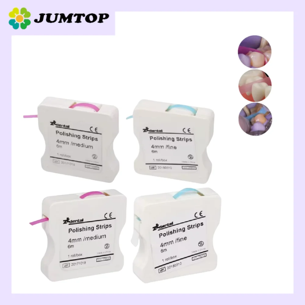 

JUMTOP Dental Polishing Strip 4mm Interproximal Resin Tooth Sanding Grinding Surface Teeth Whitening Material Dental Tools