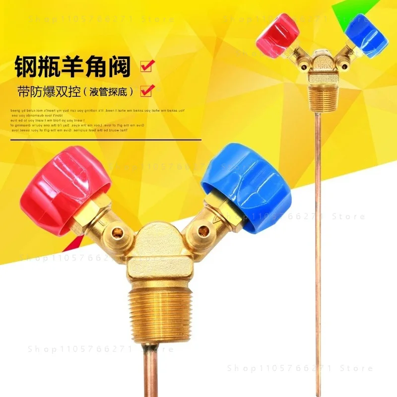 Special cylinder valve for recycling and filling/high and low pressure sheep angle valve/bottle mouth valve