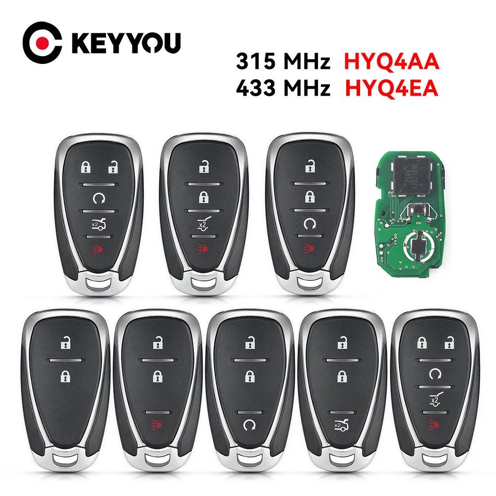 

KEYYOU For Chevrolet Cruze Spark Camaro Equinox Malibu 2017 2018 ID46 434Mhz FCC HYQ4AA HYQ4EA Car Key Remote Car Key