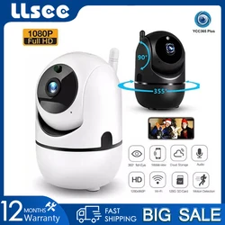 LLSEE Ycc365 Plus Cctv Smart IP Camera HD 1080P Outdoor Wireless Cloud Auto Tracking Infrared Wifi Home Surveillance Camera