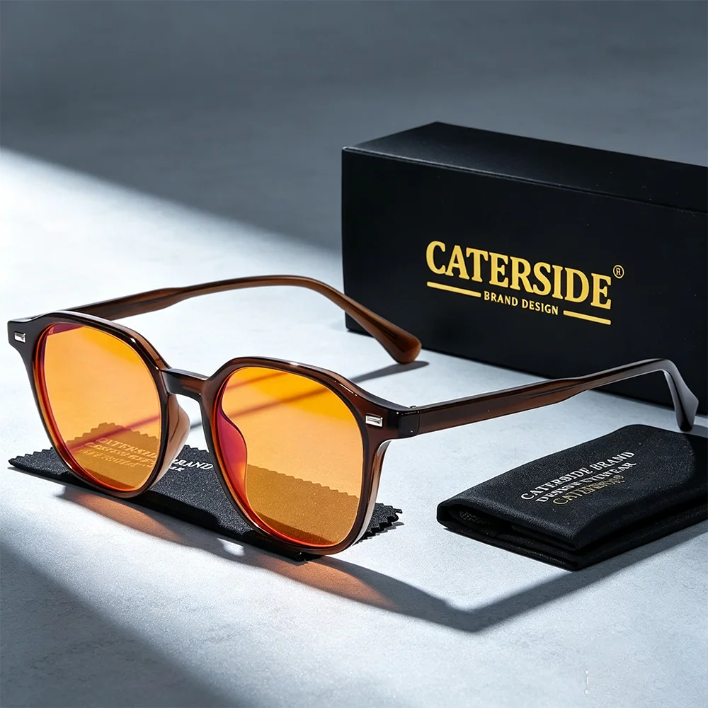CATERSIDE Herren 99% Blaulichtfilter-Brille Tr-90 Quadratische Ar Anti-Reflexionsfolie Damen Business Casual Büro Gaming-Brille – Detail 2