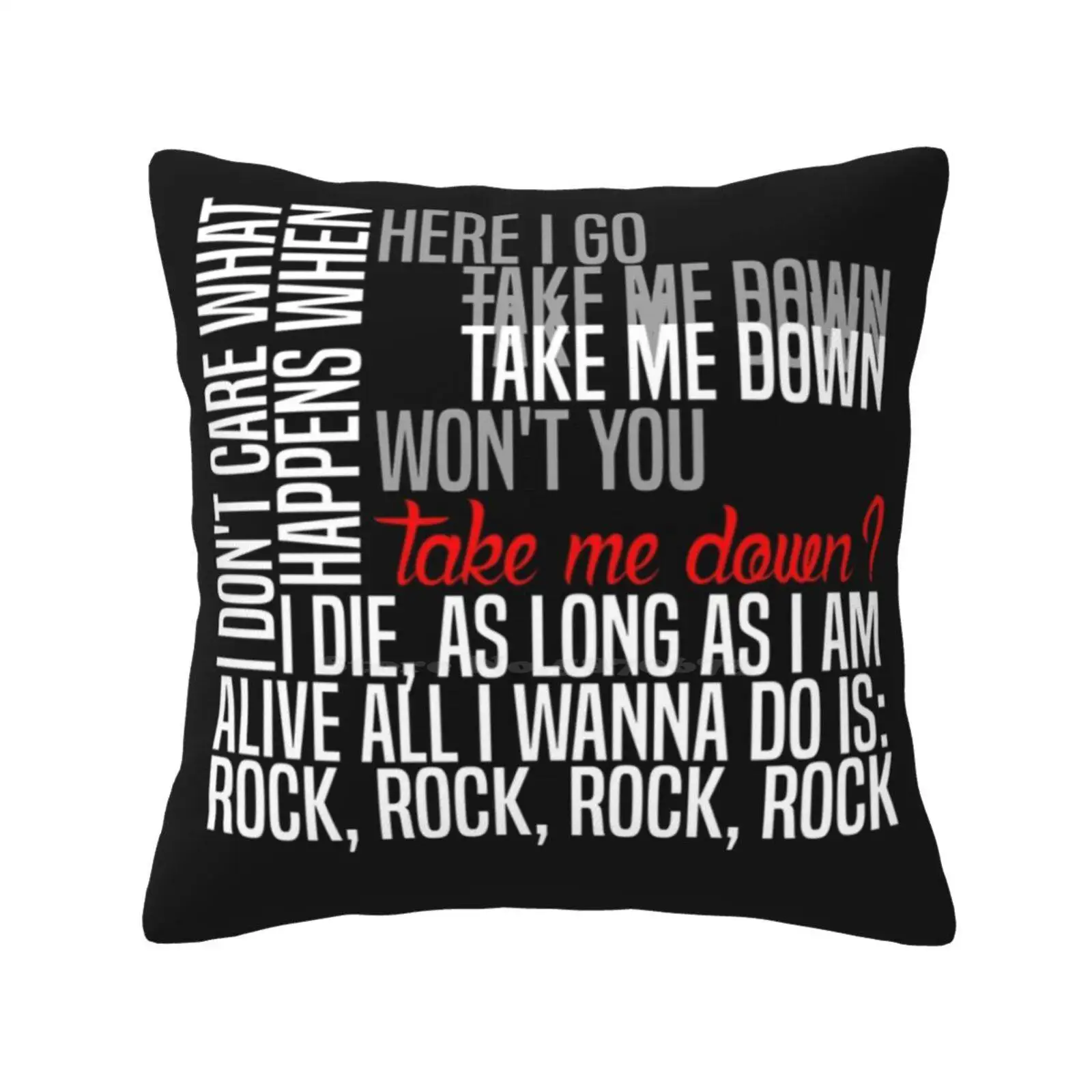 All I Wanna Do Is Rock Fashion Sofa Throw Pillow Cover Pillowcase Tpr Taylor Momsen The Pretty Reckless Take Me Down Music