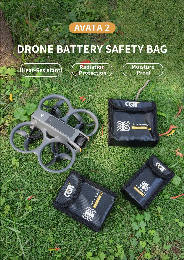 For DJI Avata 2 Drone Battery Explosion Proof Bag High Temperature Waterproof  Safe Storage For Flying Vehicle AVATA2  Accessory